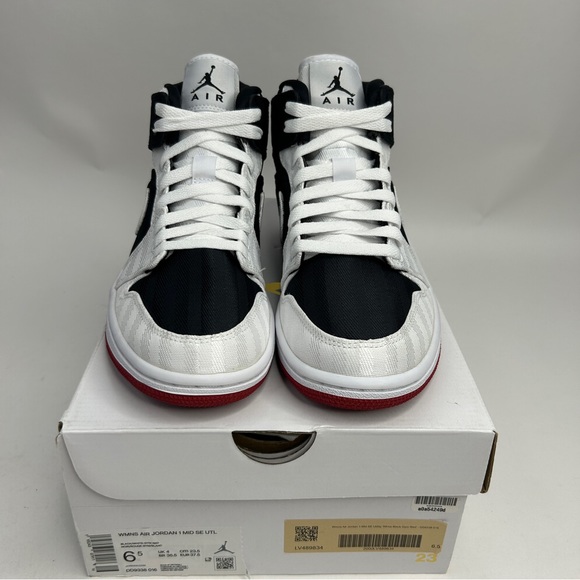 Nike AIR Jordan 1 Mid SE WMNS “Utility/Black Gym Red” 2023 - Picture 2 of 4